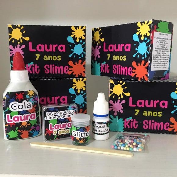 Kit Slime Caixa Neon Embalagens Personalizada