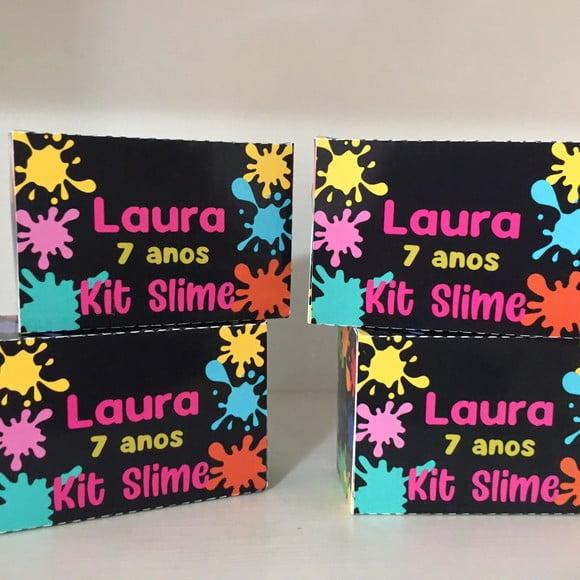Kit Slime Caixa Neon Embalagens Personalizada