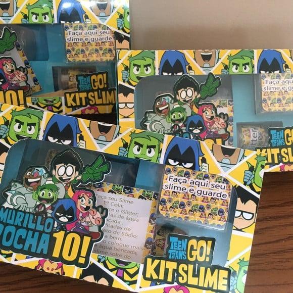 Kit Slime Caixa Jovens Titãs Embalagens Personalizadas