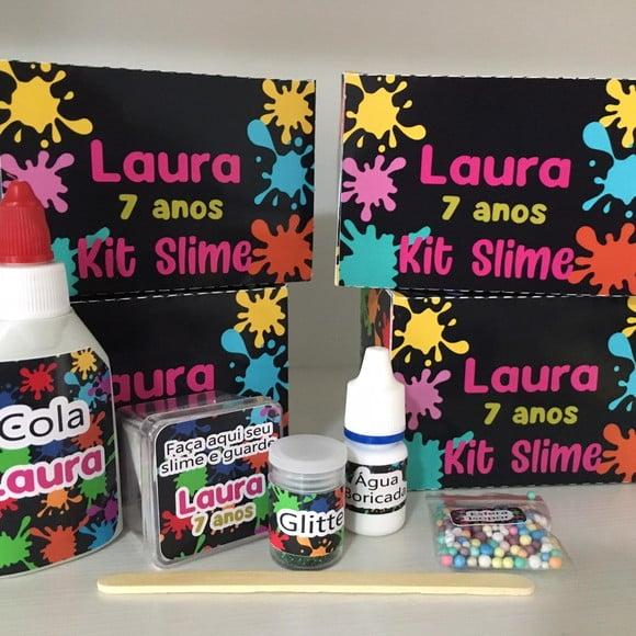 Kit Slime Caixa Neon Embalagens Personalizada