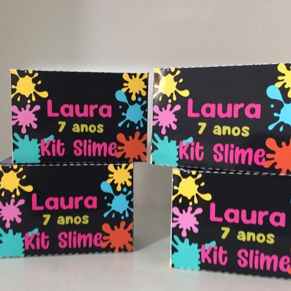 Kit Slime Caixa Neon Embalagens Personalizada