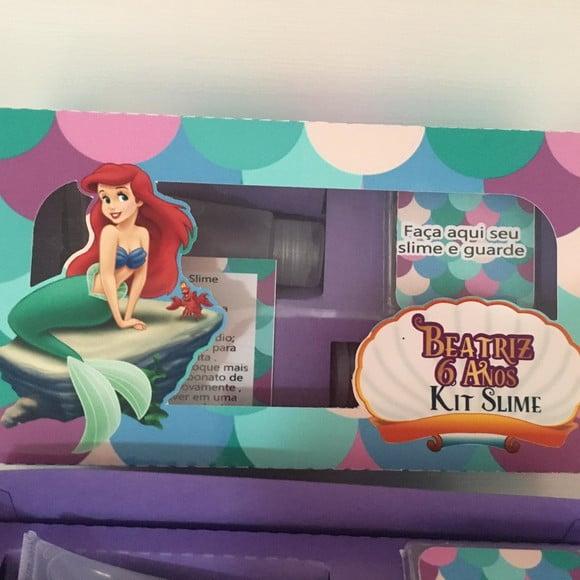 Kit Slime Caixa Pequena Sereia Embalagens Personalizadas