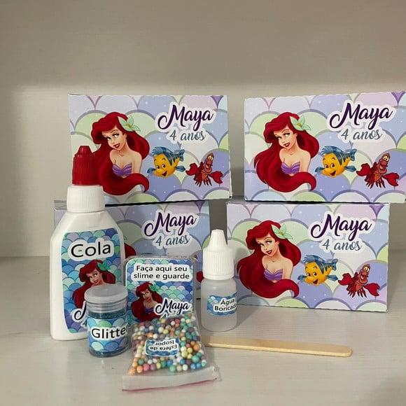 Kit Slime Caixa Pequena Sereia Embalagens Personalizadas