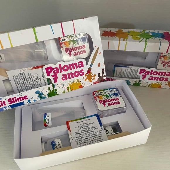 Kit Slime Caixa Pintando o 7 Embalagens Personalizadas