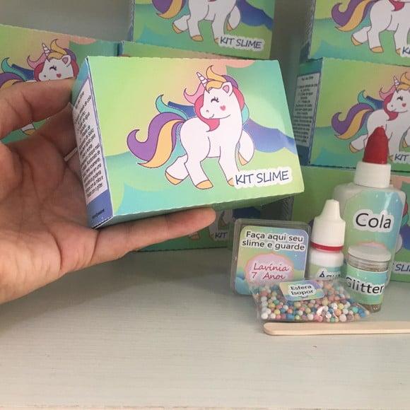 Kit Slime Caixa Unicórnio Embalagens Personalizada