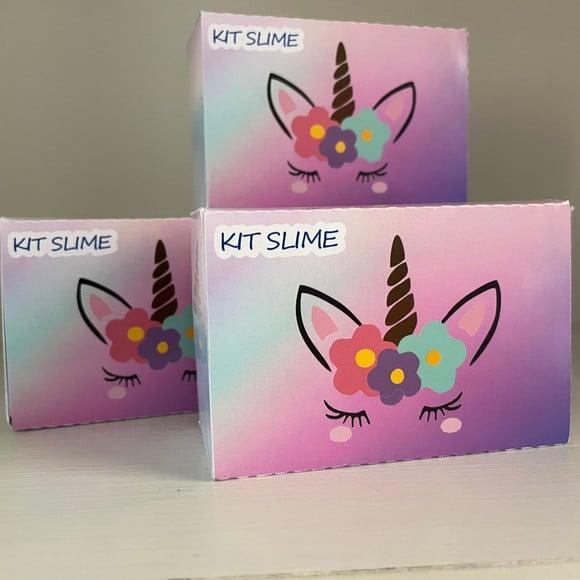 Kit Slime Caixa Unicórnio Embalagens Personalizada