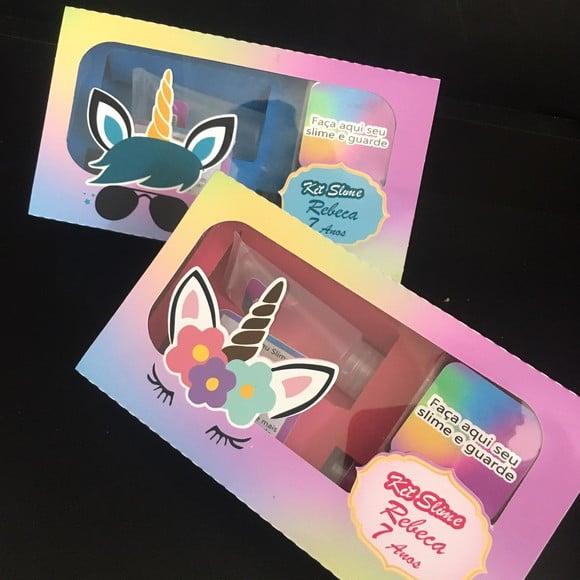Kit Slime Caixa Unicórnio Embalagens Personalizadas