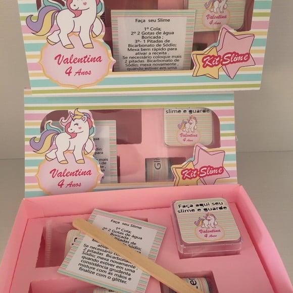 Kit Slime Caixa Unicórnio Embalagens Personalizadas