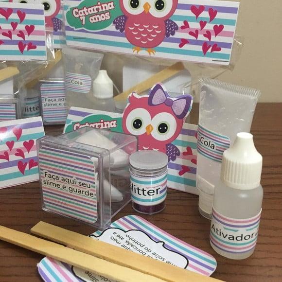 Kit Slime Coruja Embalagens Personalizadas