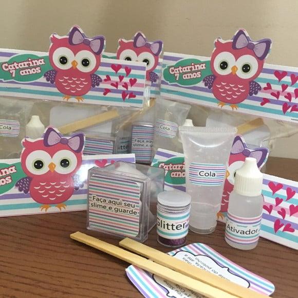 Kit Slime Coruja Embalagens Personalizadas