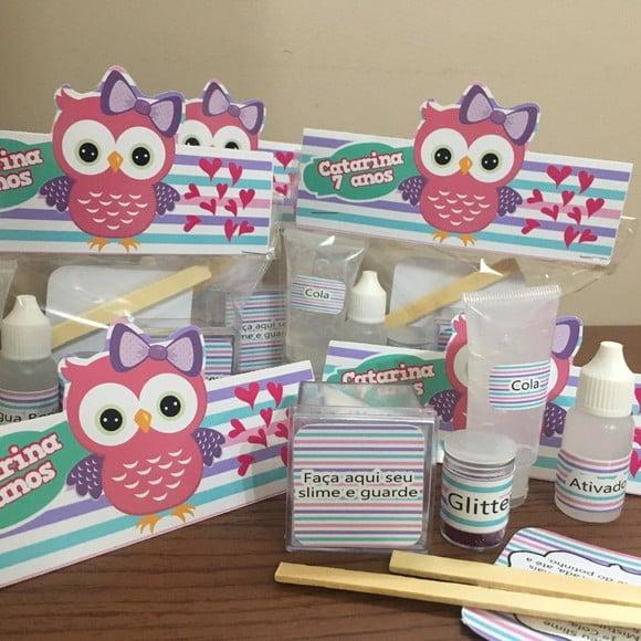 Kit Slime Coruja Embalagens Personalizadas
