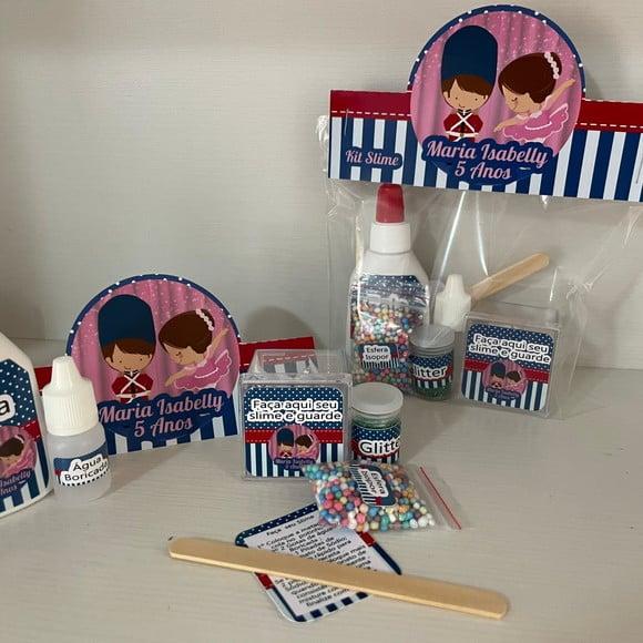Kit Slime Embalagens Personalizadas Bailarina e Soldadinho