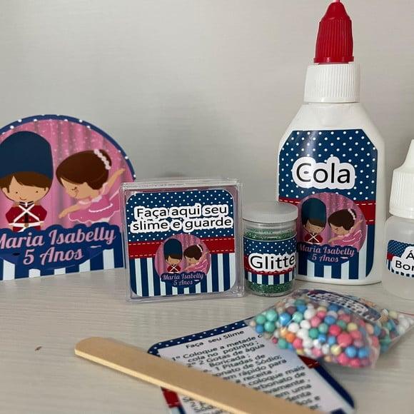 Kit Slime Embalagens Personalizadas Bailarina e Soldadinho
