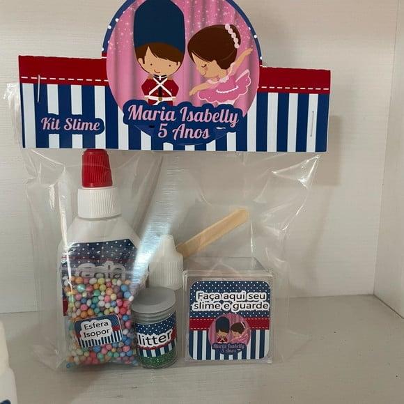 Kit Slime Embalagens Personalizadas Bailarina e Soldadinho
