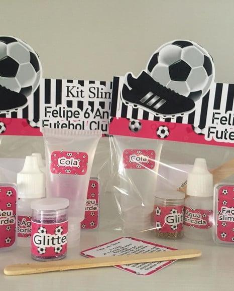 Kit Slime Futebol Embalagens Personalizadas