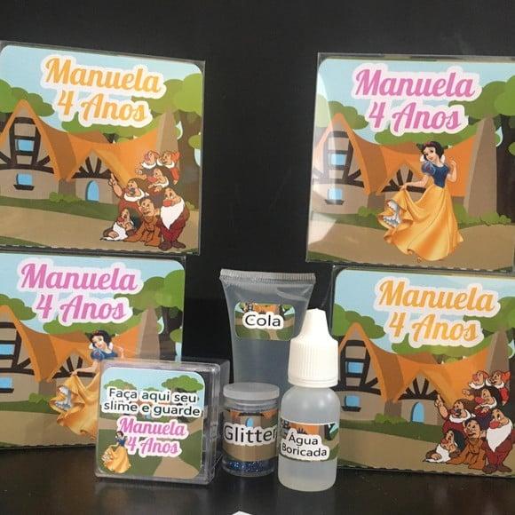 Kit Slime Personalizado Branca de Neve