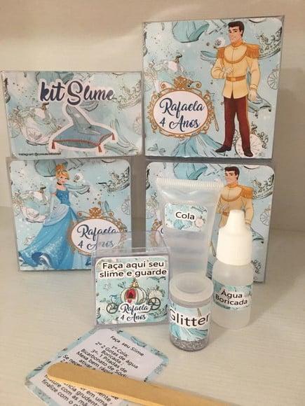 Kit Slime Personalizado Cinderela