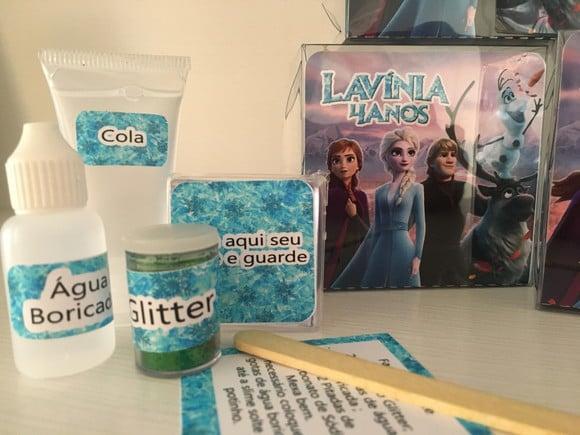 Kit Slime Personalizado Frozen 2