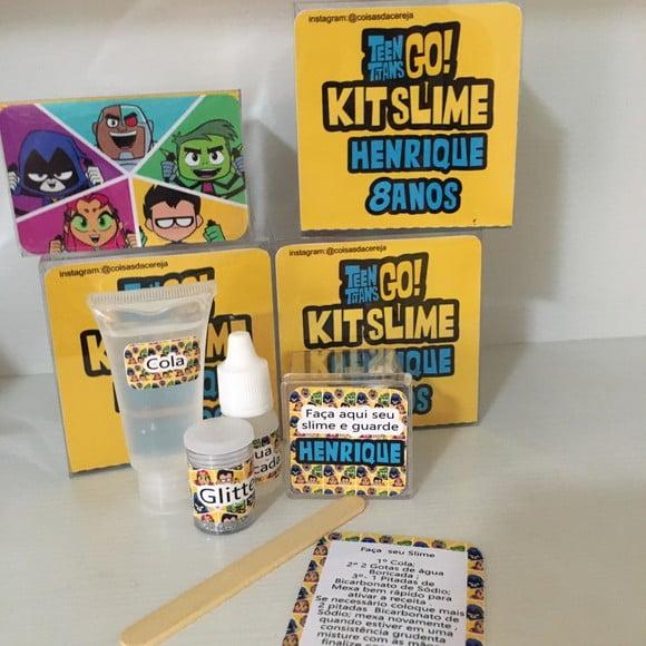 Kit Slime Personalizado Jovens Titãs
