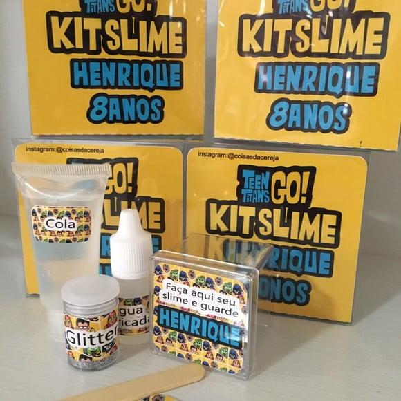 Kit Slime Personalizado Jovens Titãs