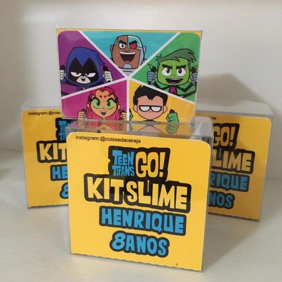 Kit Slime Personalizado Jovens Titãs