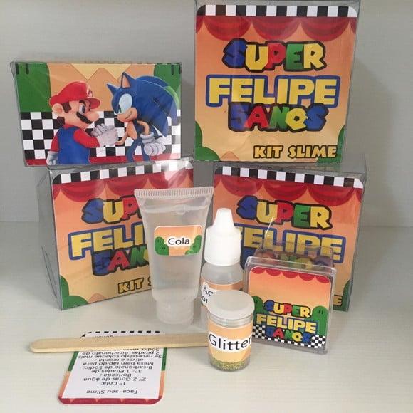 Kit Slime Personalizado Sonic e Mario Bross
