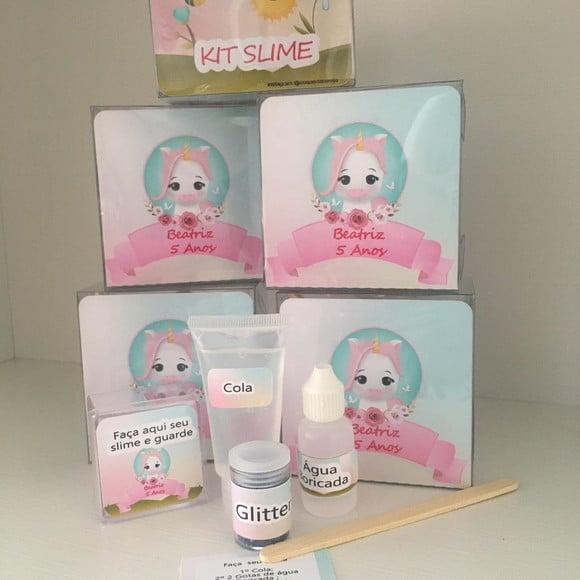 Kit Slime Personalizado Unicórnio
