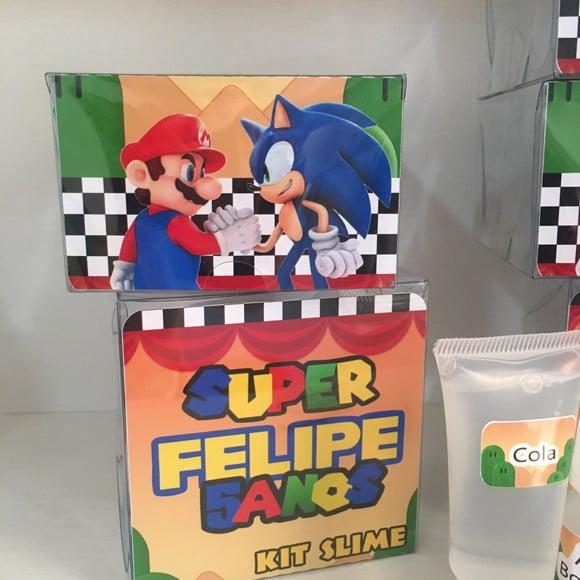 Kit Slime Personalizado Sonic e Mario Bross