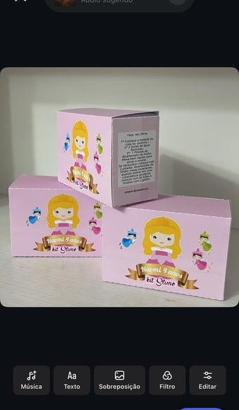 Kit Slime Princesa e Princepe Embalagens Personalizadas
