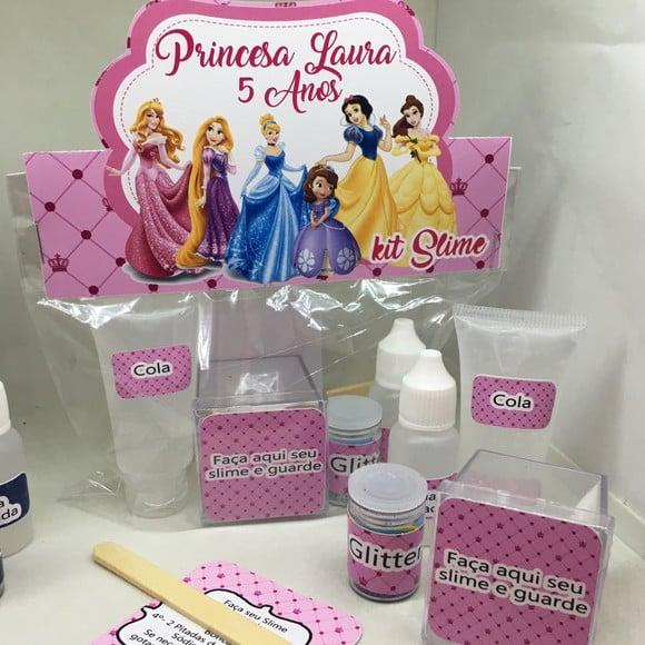 Kit Slime Princesa e Príncipe Embalagens Personalizadas