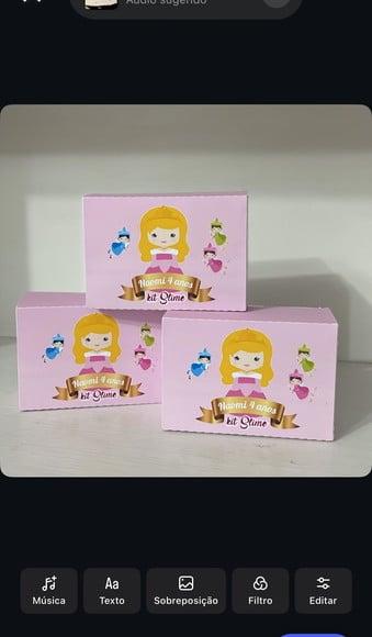 Kit Slime Princesa e Príncipe Embalagens Personalizadas