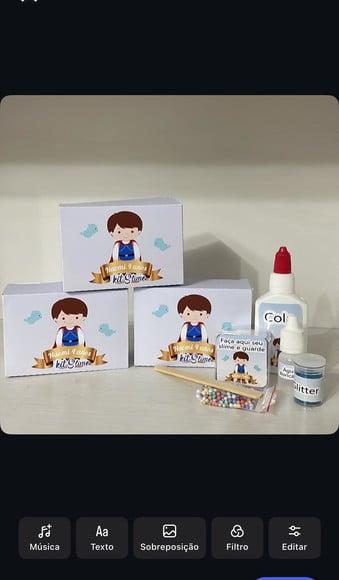 Kit Slime Princesa e Príncipe Embalagens Personalizadas