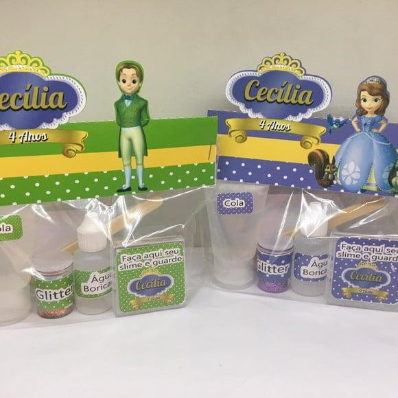 Kit Slime Sofia Embalagens Personalizadas