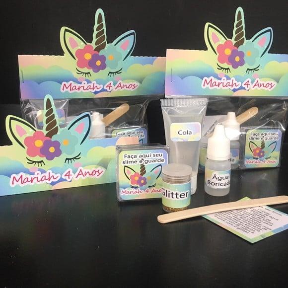 Kit Slime Unicórnio Embalagens Personalizadas