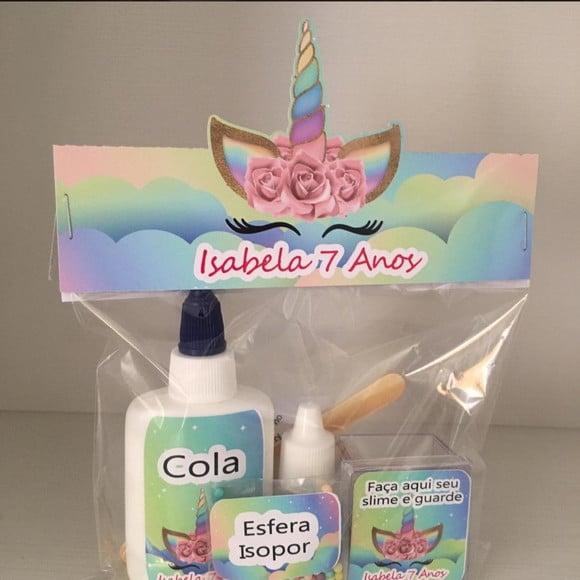 Kit Slime Unicornio Embalagens Personalizadas