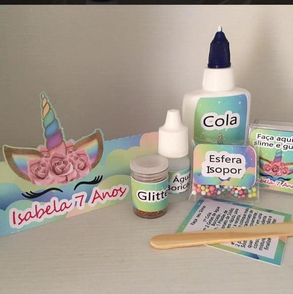 Kit Slime Unicornio Embalagens Personalizadas