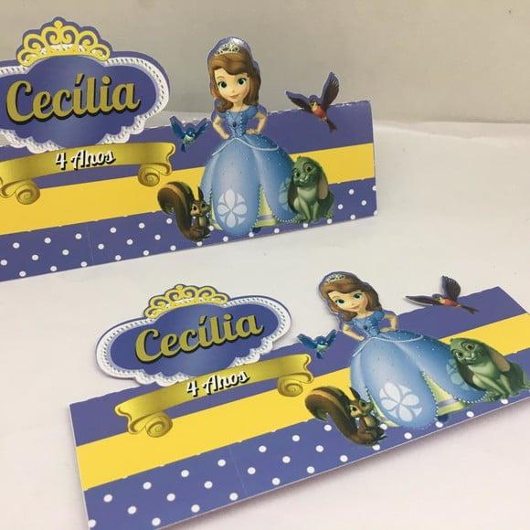 Lapela para lembrancinha Princesa Sofia
