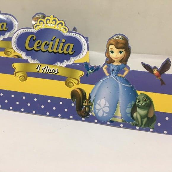 Lapela para lembrancinha Princesa Sofia