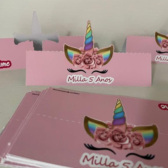 Lapela para Lembrancinha Unicórnio