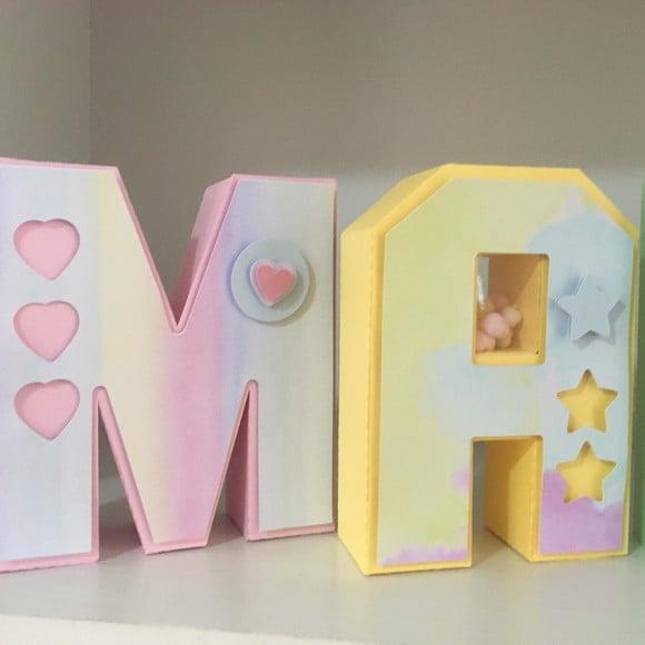 Letras 3d Candy Color