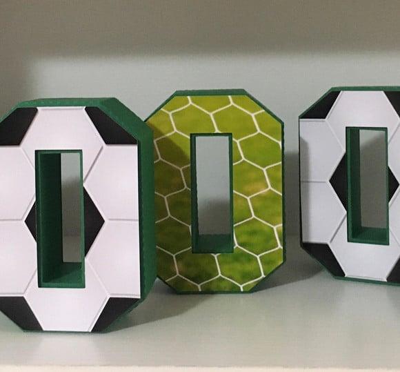 Letras 3d Futebol