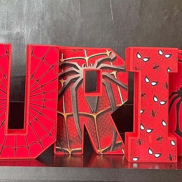 Letras 3d Homem Aranha
