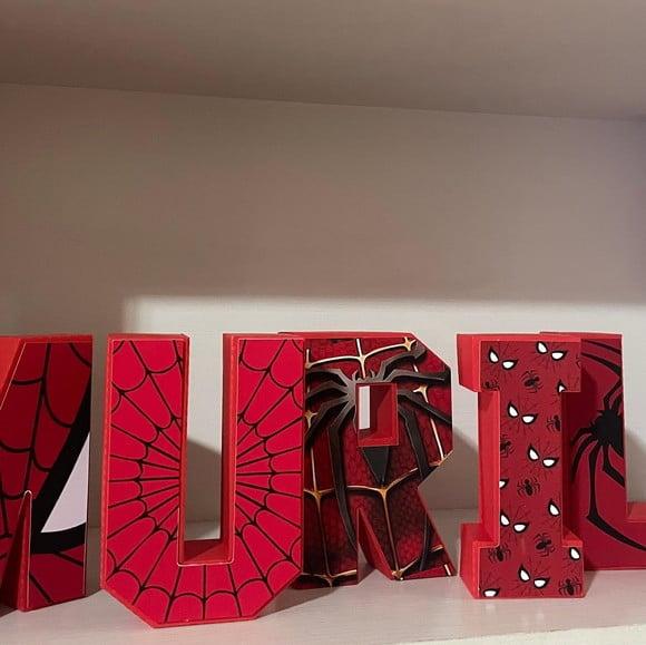 Letras 3d Homem Aranha