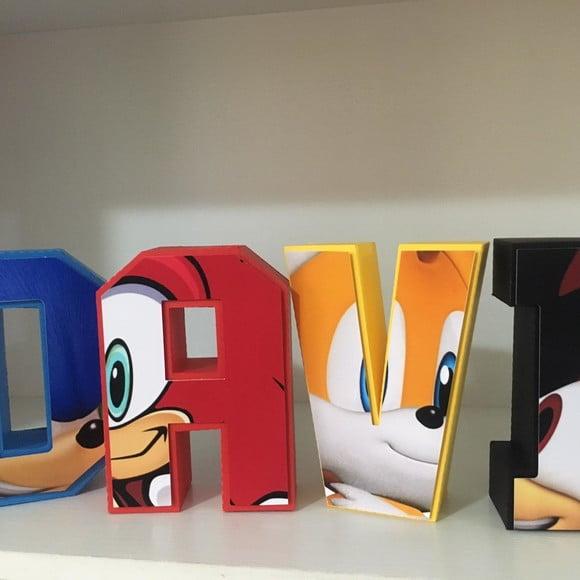 Letras 3d Sonic