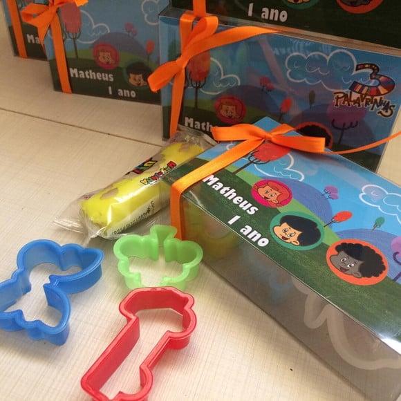Massinha Modelar Tema 3 Palavrinhas - Lembrancinha Infantil