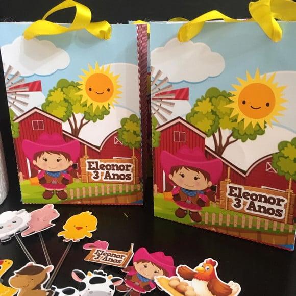 Sacolinha Personalizada Fazendinha