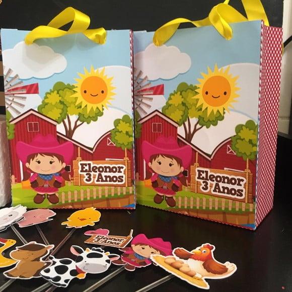 Sacolinha Personalizada Fazendinha