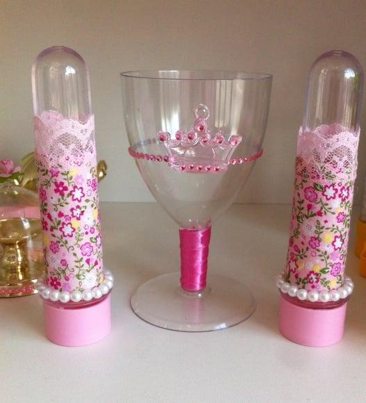 Taça Acrílico Decorada