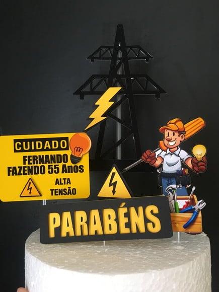 Topo de Bolo Eletricista