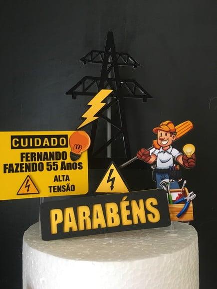 Topo de Bolo Eletricista